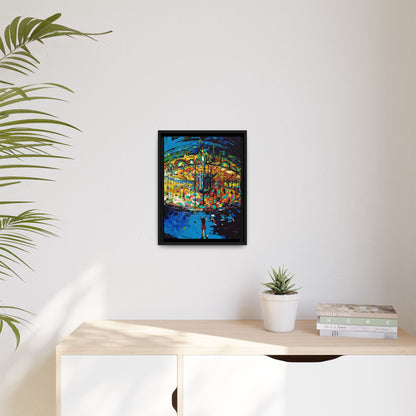 Carousel Matte Canvas, Framed (Multi-color)