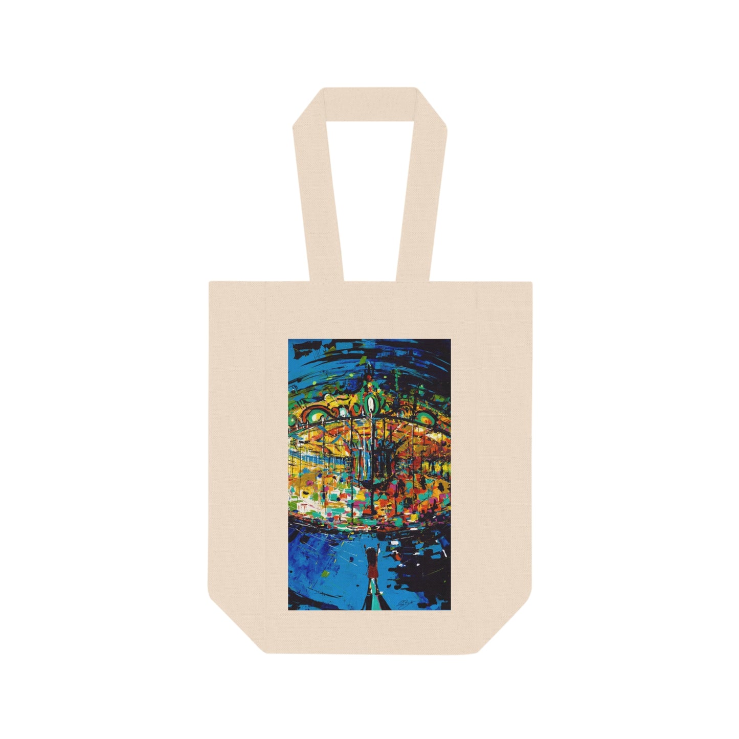 Carousel Double Wine Tote Bag