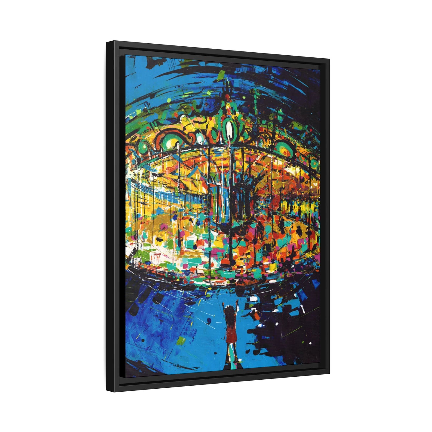 Carousel Matte Canvas, Framed (Multi-color)