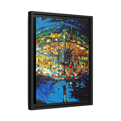 Carousel Matte Canvas, Framed (Multi-color)