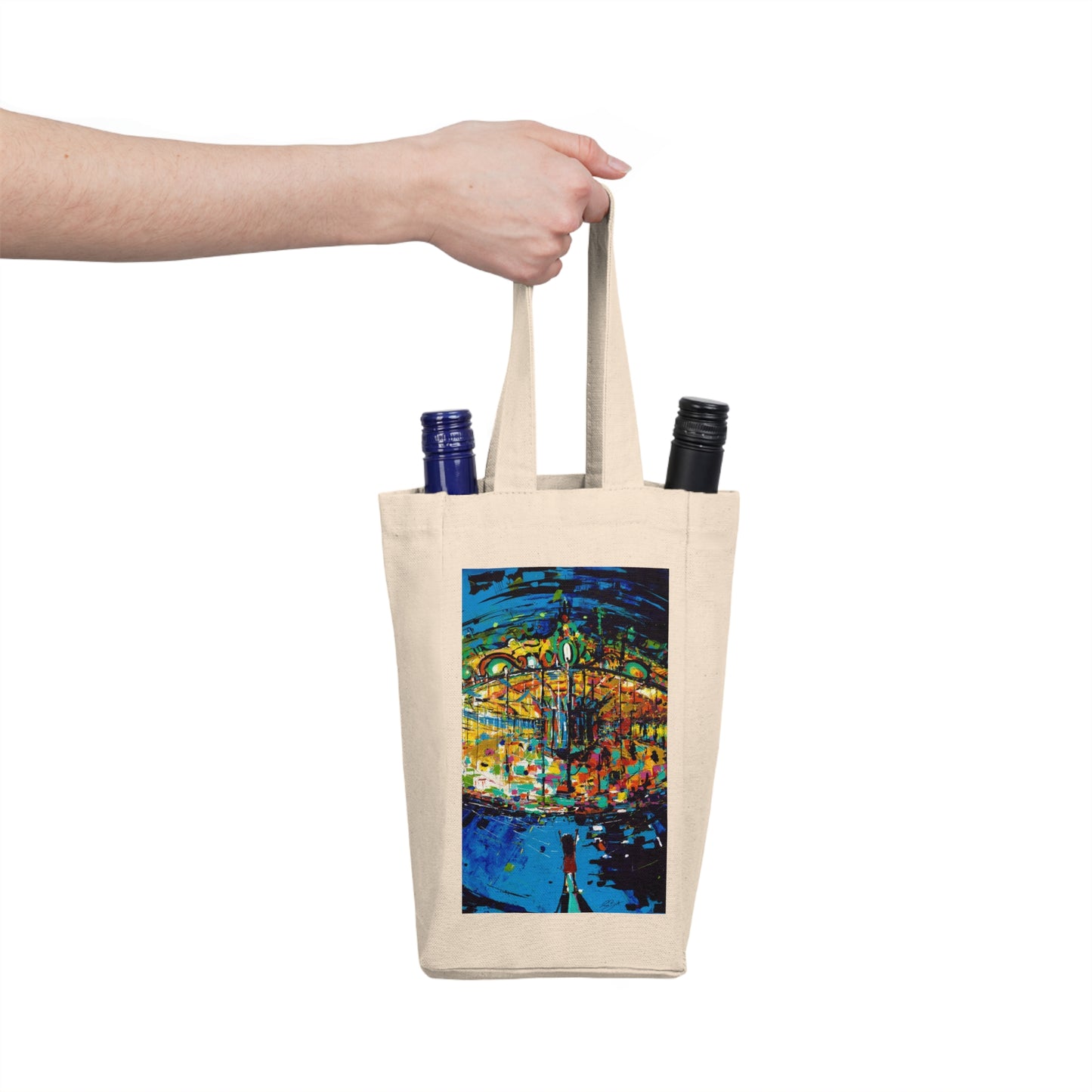 Carousel Double Wine Tote Bag