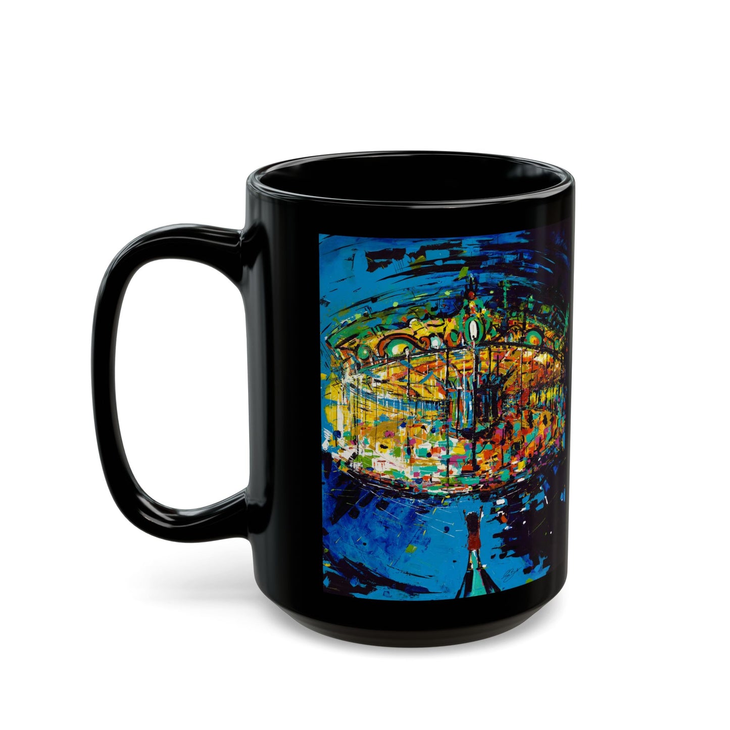 Carousel Black Mug (15oz)